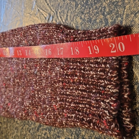 Passports Open Cardigan "Fall Foliage" Blue/Red/White Specks Women size M - Picture 10 of 13